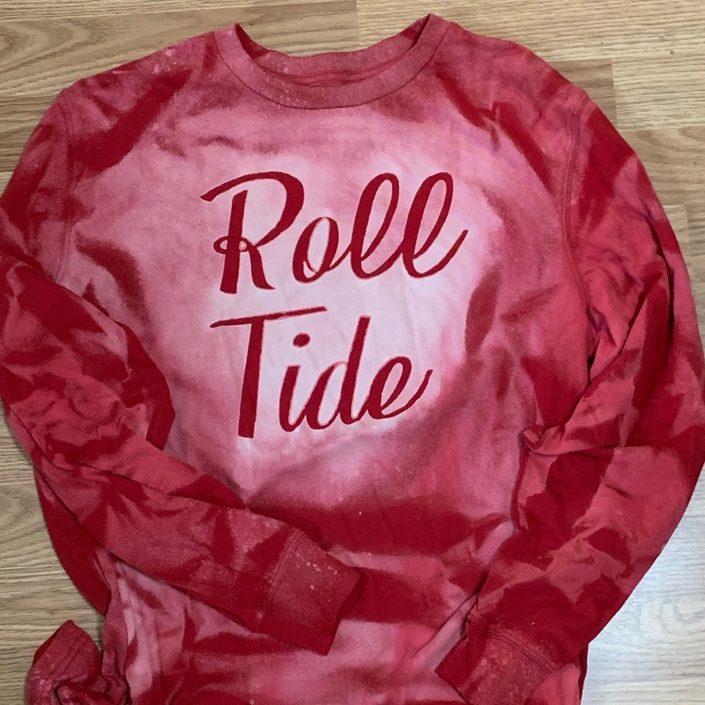 Bleached Alabama Roll tide long sleeve shirt